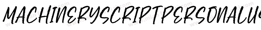 MachineryScriptPERSONALUSE Regular字体转换